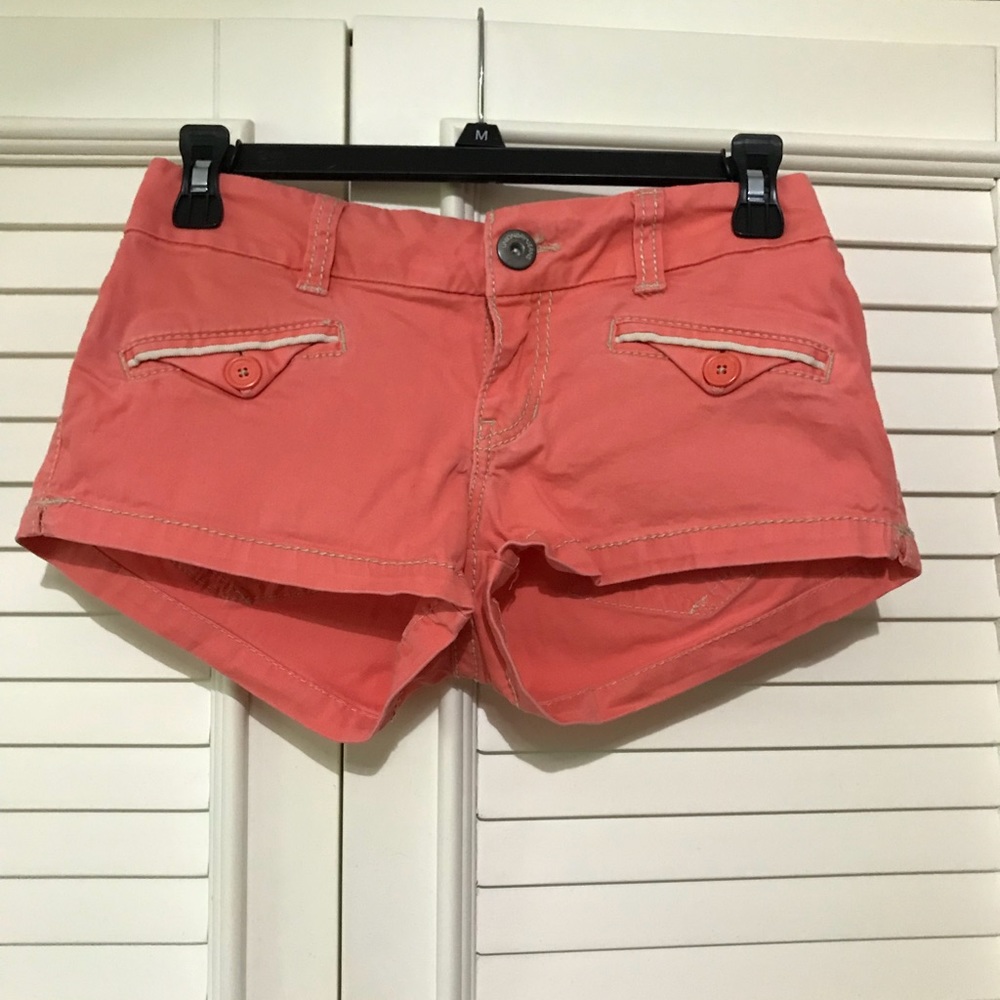Women’s orange short shorts